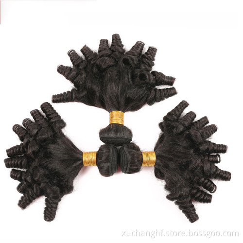 Wholesale Cheap Double Drawn Virgin Hair Extensions, Nubian Cheap Funmi Hair Curly Brazilian Bundles